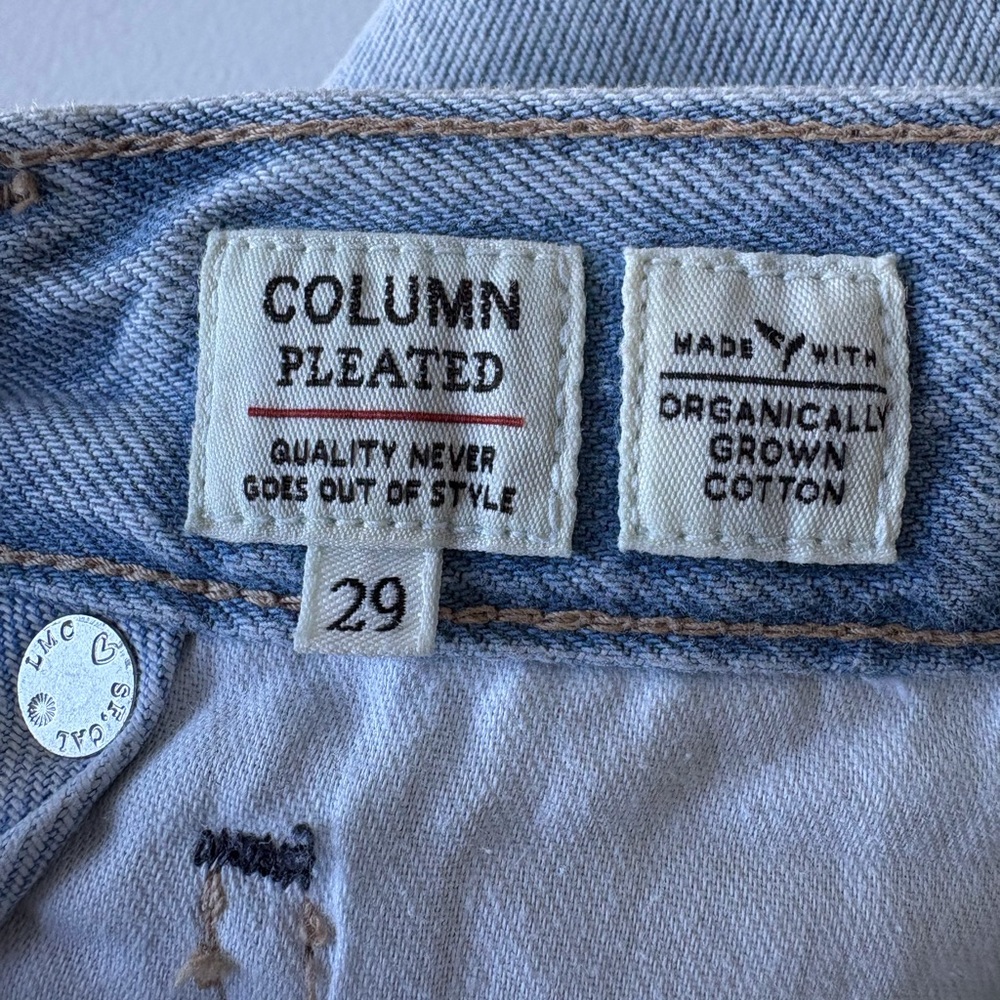 Levi’s Made & Crafted Pleated Column Size 29 High Rise Straight Leg Light Wash - Picture 7 of 16